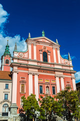 Obraz premium Franciscan Church in Ljubljana