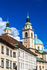 Fototapeta na wymiar Ljubljana Nicholas Church