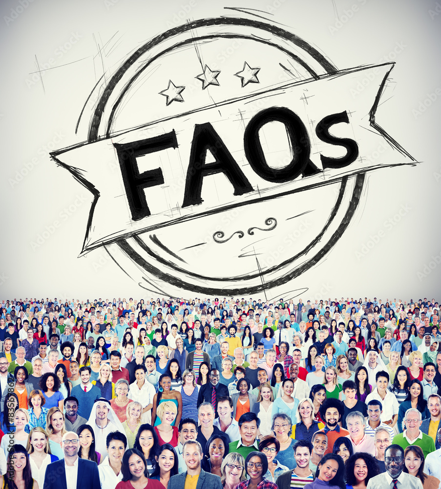 Poster faq frequently asked questions guidance explanation concept