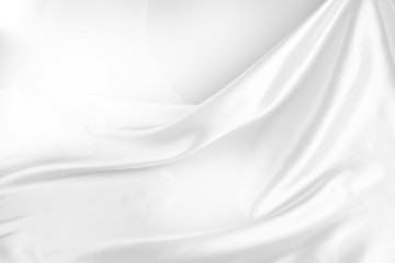 Plakat White silk material texture background