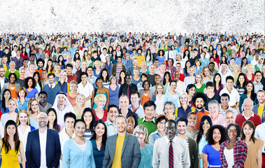 Obraz premium Large Group of Diverse Multiethnic Cheerful Concept