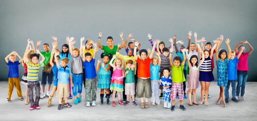 Obraz premium Children Kids Childhood Friendship Happiness Diversity Concept
