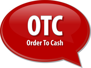 OTC acronym word speech bubble illustration