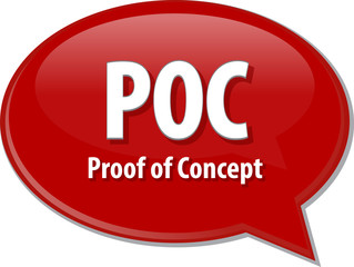 POC acronym word speech bubble illustration