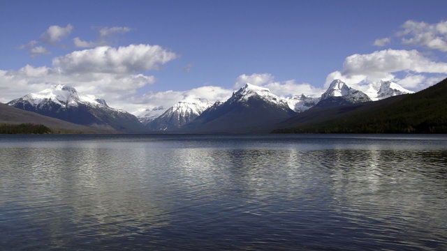 Lake McDonald Water Shimmering Glacier National Park Peaks