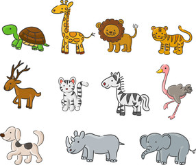 Obraz premium Collection of animals