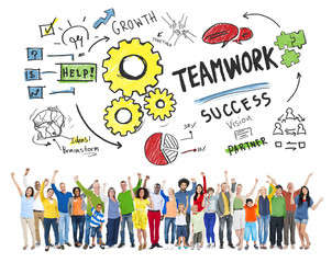 Teamwork Team Together Collaboration People Celebration Success