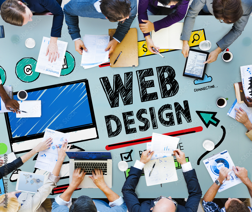 Poster web design development style ideas interface concept