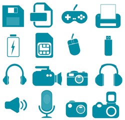 Informatique et &eacute;lectronique en 16 ic&ocirc;nes