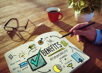 Benefits Gain Profit Income Earning Office Working Concept