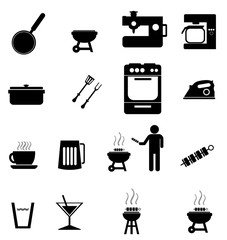 Cuisine et électroménager en 16 icônes