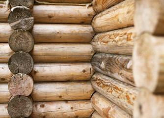 Wall log house
