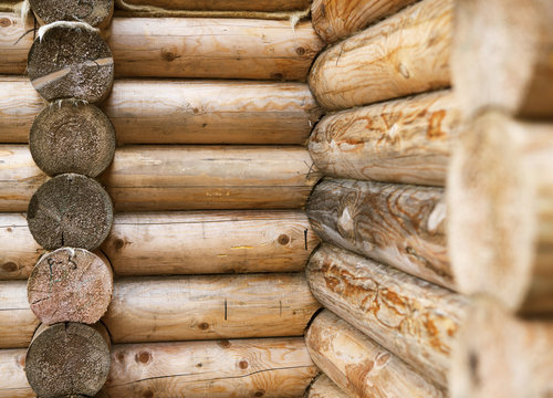 Wall log house