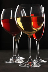 Red and white wine