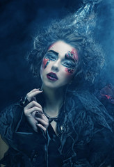 Young woman with creative make up. 