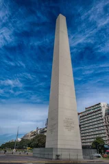 Fototapeten buenos aires obelisk on sunny day © Andrea Izzotti