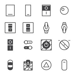 On/Off switch icon set