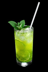 Mojito cocktail with fresh limes