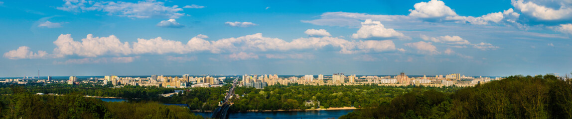 Fototapeta na wymiar Kiev panorama. View from high point. Ukraine