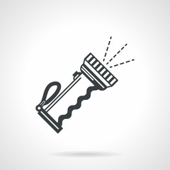 Flashlight black line vector icon