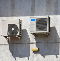 Air conditioners on the wall