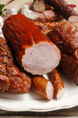 Smoked ham and sausage