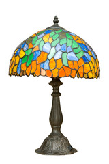 Multi color glass lamp.