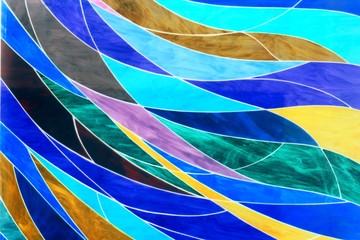 abstract colorful glass shape