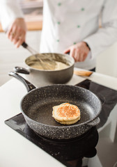 chef making pancake