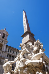 Fototapeta na wymiar Fontana dei Quattro Fiumoi