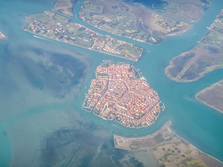 Vue aérienne de Venise
