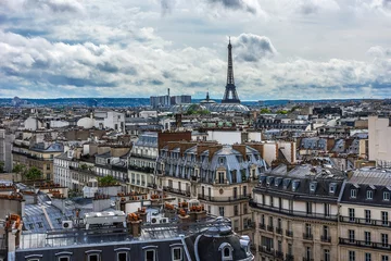 Tuinposter Panorama of Paris. View from Printemps store. France. © dbrnjhrj