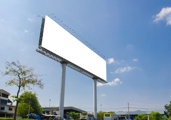 Blank billboard ready for new advertisement