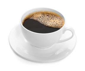Cup of coffee isolated on white