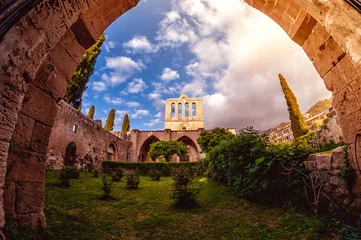 Gordijnen Bellapais Abbey, front view. Kyrenia, Cyprus © kirill_makarov