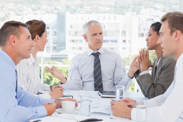 Business team having a meeting