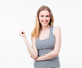 Obraz premium Portrait of a smiling charming woman