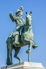 Monument by Louis XIV in front of Versailles Palace. Paris.