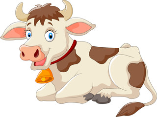 Cartoon happy cow