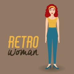 Retro woman design