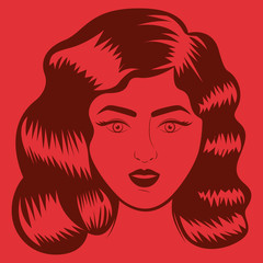 Retro woman design