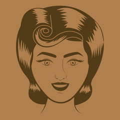 Retro woman design