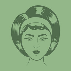 Retro woman design
