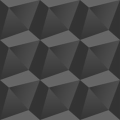 Seamless 3d illusion monochrome pattern