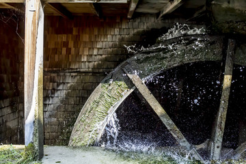 Wasserrad an der ältesten Bäckerei in Salzburg