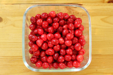 Cherries In A Glass Bowl