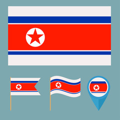 Fototapeta premium North Korea,country flag