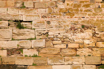 Medieval wall from an ancient fortress