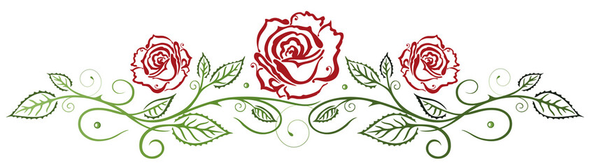 Panele Szklane Podświetlane  Czerwone róże z liśćmi