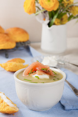 Delicious leek cream soup